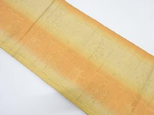 アンティーク　手織り紬動物更紗模様織り出し袋帯（材料）